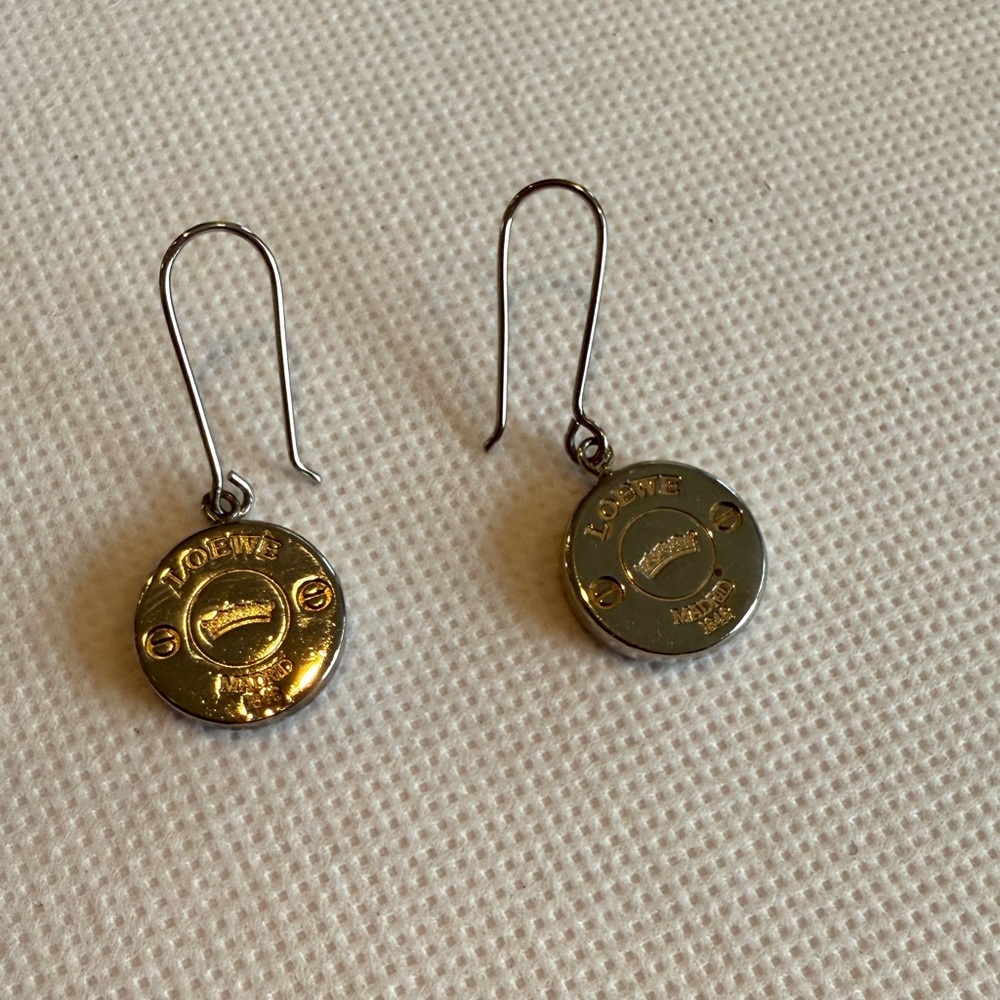 SOLD SOLD Loewe Two-Tone Disc Earrings